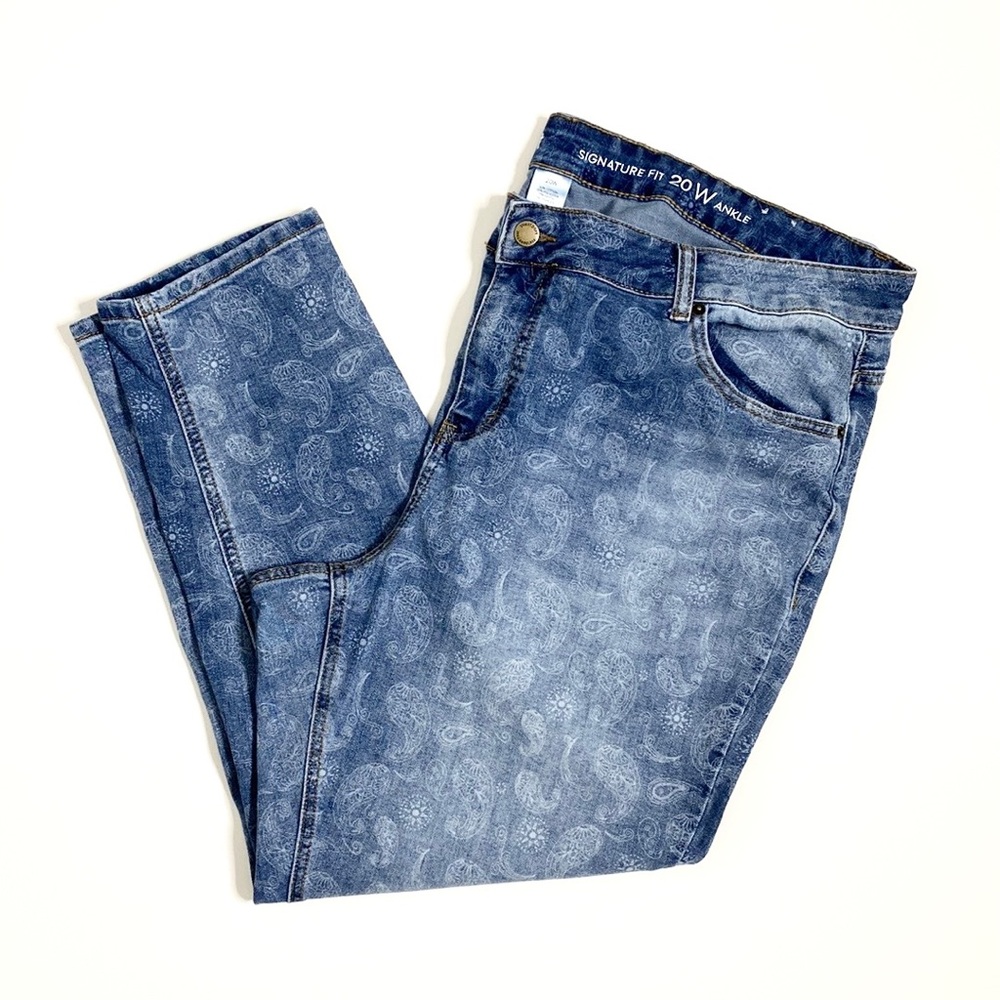 Westport Skinny Jeans with Subtle Paisley Wash - Blue